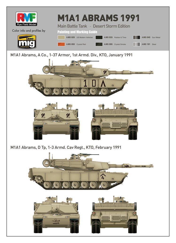 RFM M1A1 Abrams Gulf War 1991 1/35